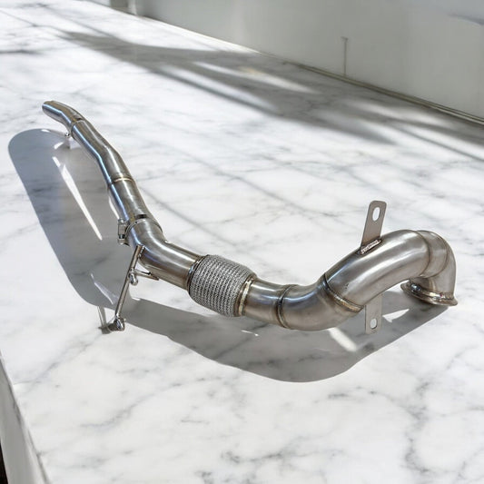 AWD 2.0T VW MK7 Golf R Race Downpipe (Catless and Catted)-0