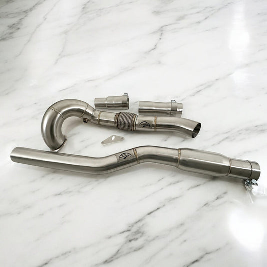 AWD 2.0T VW MK7 Golf R Race Downpipe (Catless and Catted)-1